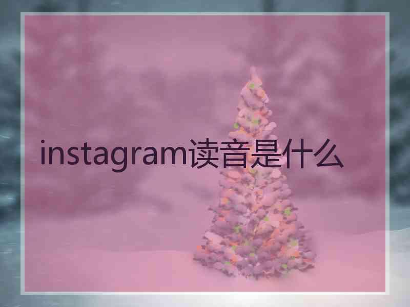 instagram读音是什么