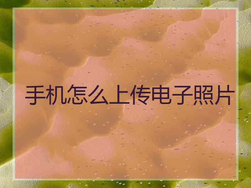 手机怎么上传电子照片