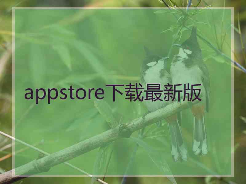 appstore下载最新版